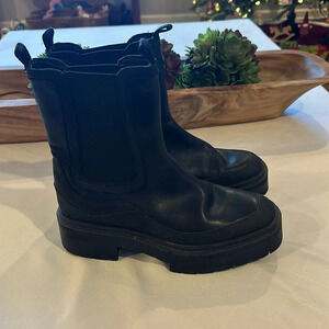 Sam Edelman Lulia Lug Sole Chelsea Boot boots Size 9 Leather Platform Chunky EUC